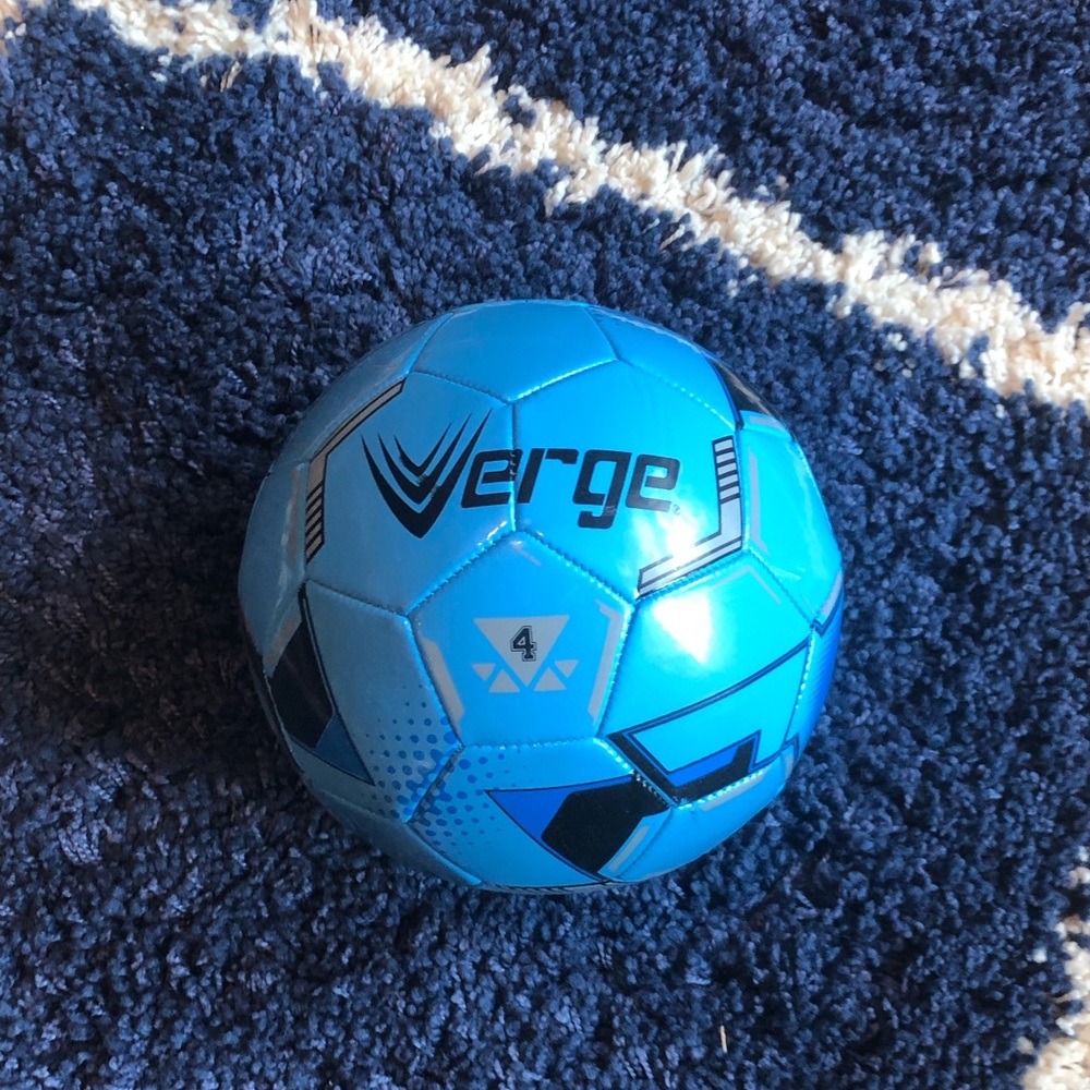 Verge, size four, blue, soccer ball